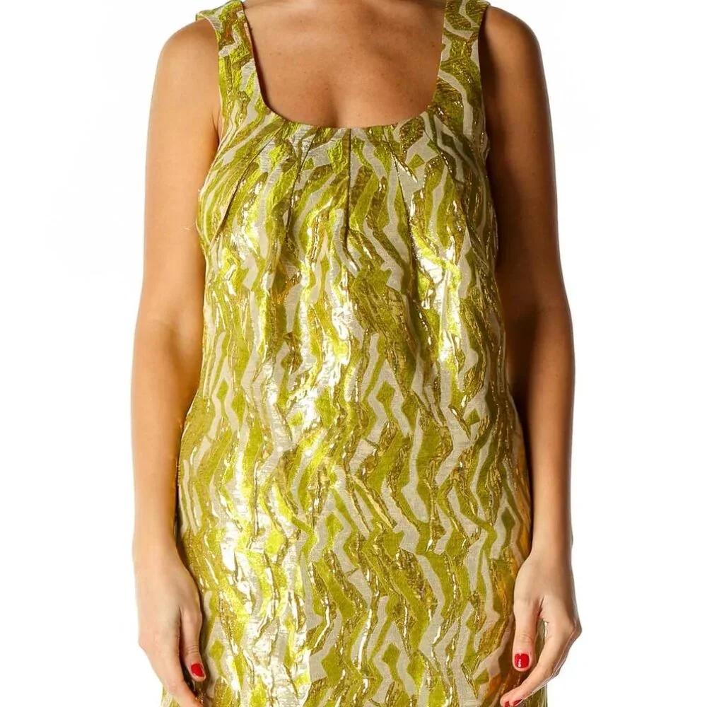 Green Cocktail A-Line Dress - Picture 1 of 4